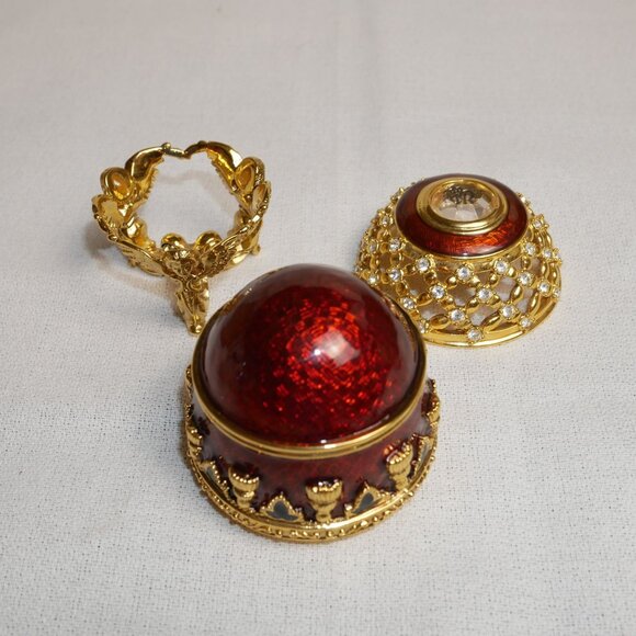 Joan Rivers Imperial Treasures Potpourri Enamel Egg Figurine - Picture 4 of 4